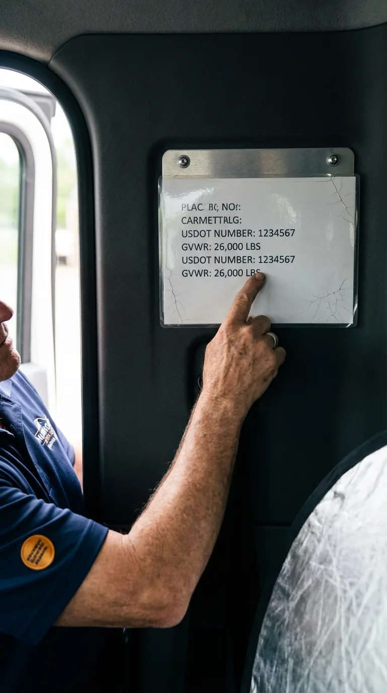 USDOT licensing placard verification in Garrettsville